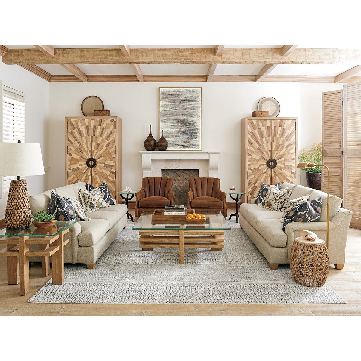 Tommy Bahama Home Los Altos 566954 Madrid Woven Banana Leaf Chairside